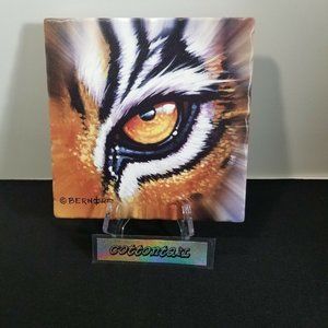 NEW Eye of The Tiger Square Ceramic Trivet 7.5"